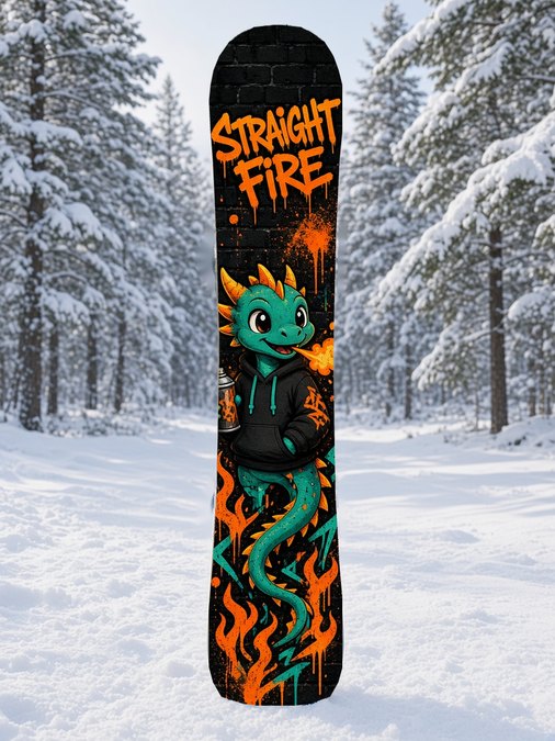 Straight Fire Dragon Tagger snowboard wrap, Street & Graffiti collection