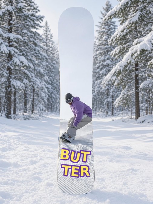 Butter Spring Groomer snowboard wrap, Terrain Park collection