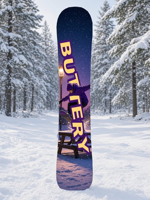 Buttery Table Butter snowboard wrap, Terrain Park collection
