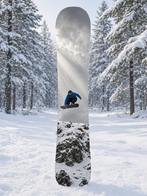 Cliff Drop Storm Light snowboard wrap, Terrain Park collection