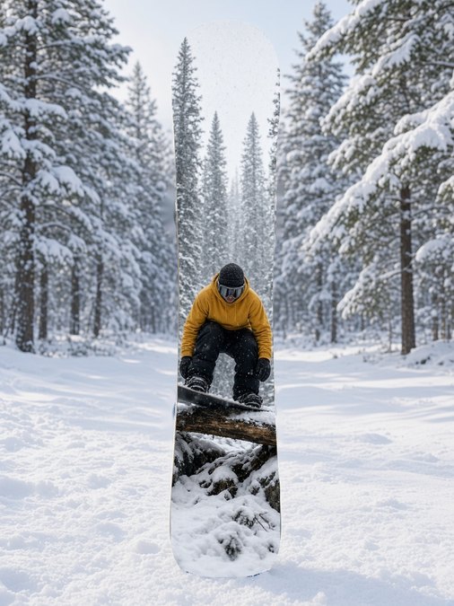 Forest Log Tail Press snowboard wrap, Terrain Park collection