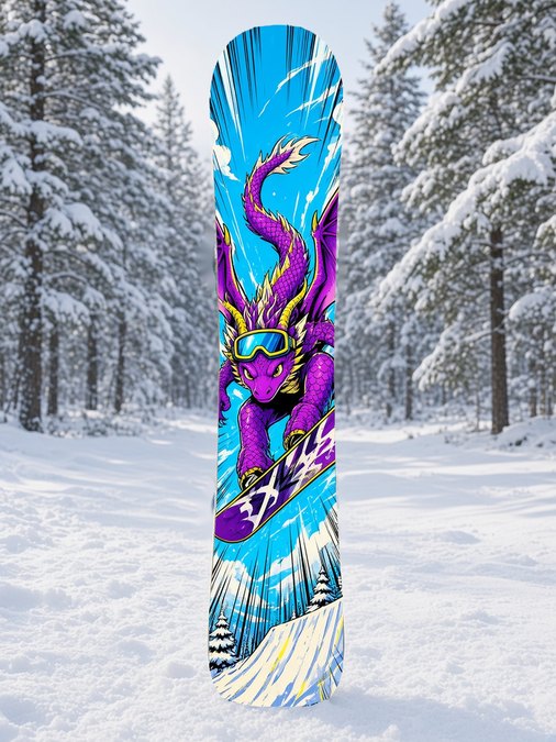 Big Air Dragon snowboard wrap, Mythic collection