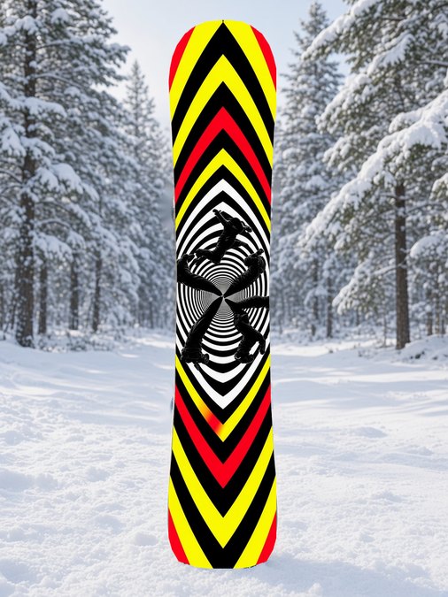 Op Art 1080 snowboard wrap, Terrain Park collection