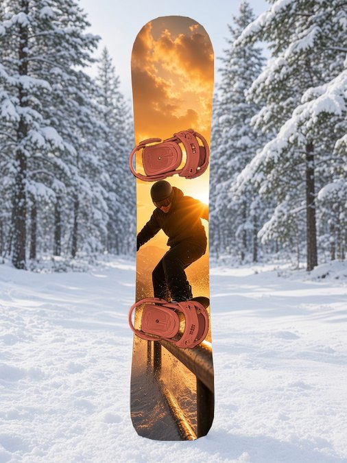 Rail Slide Golden snowboard wrap