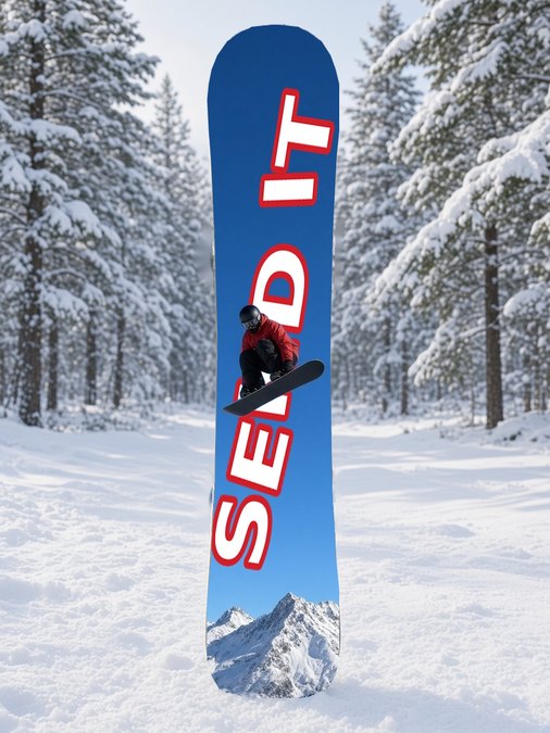 Send It Big Air Bluebird snowboard wrap, Terrain Park collection