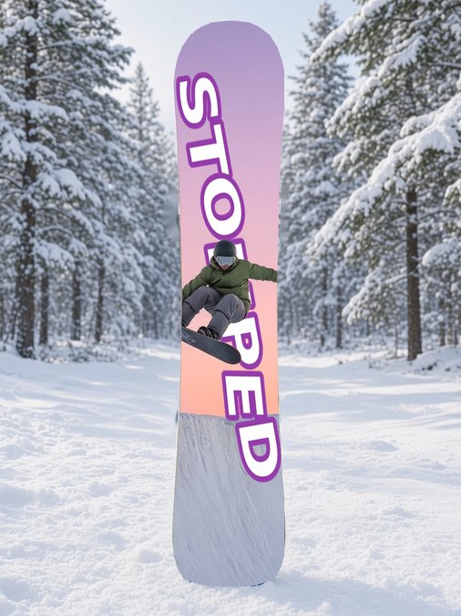 Stomped Halfpipe Sunrise snowboard wrap, Terrain Park collection