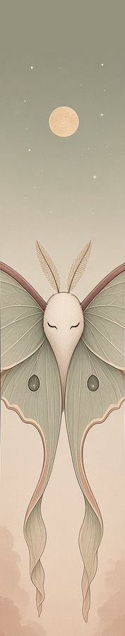 Muted Luna Moth Spirit flat artwork