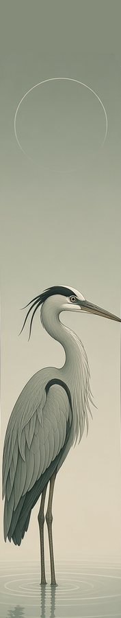Sage Heron Spirit flat artwork