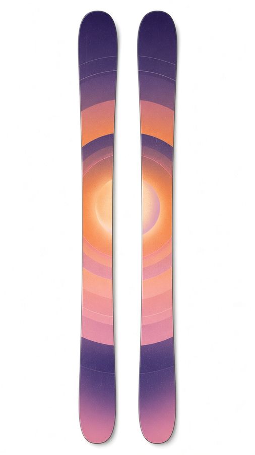 Cosmic Drift wrap on a pair of skis