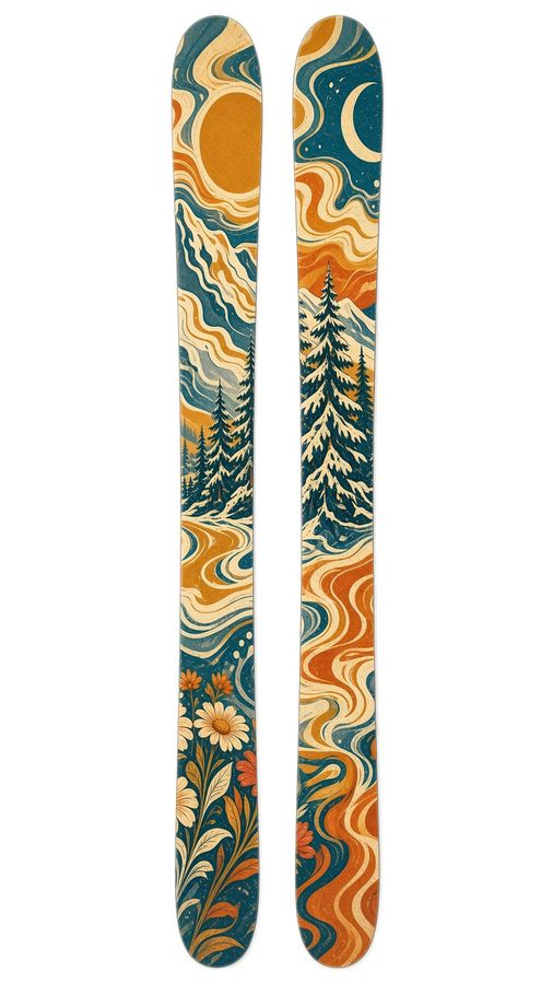 Groove Valley wrap on a pair of skis