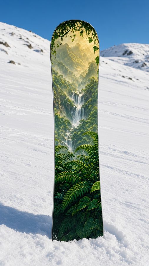 Jungle Run snowboard wrap