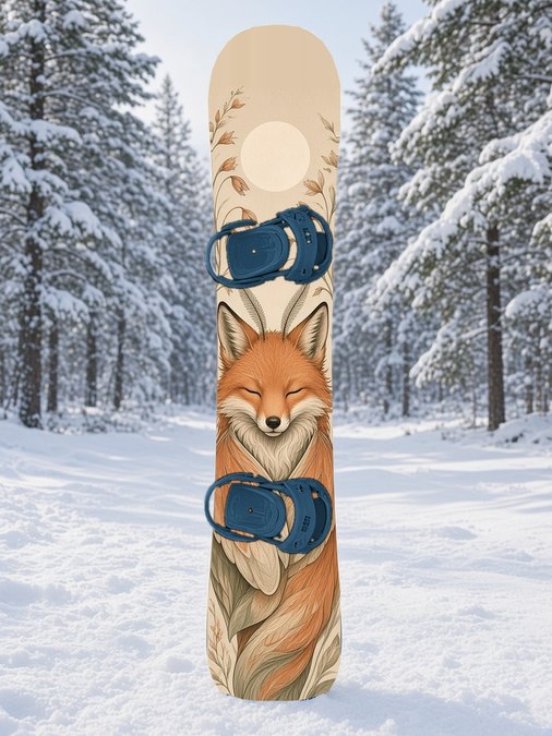Calm Fox Moth Spirit snowboard wrap