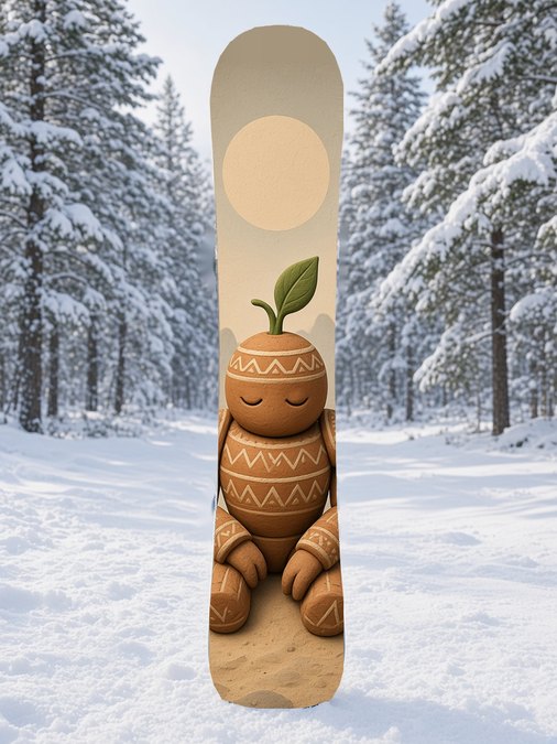 Clay Golem Spirit snowboard wrap, Mythic collection