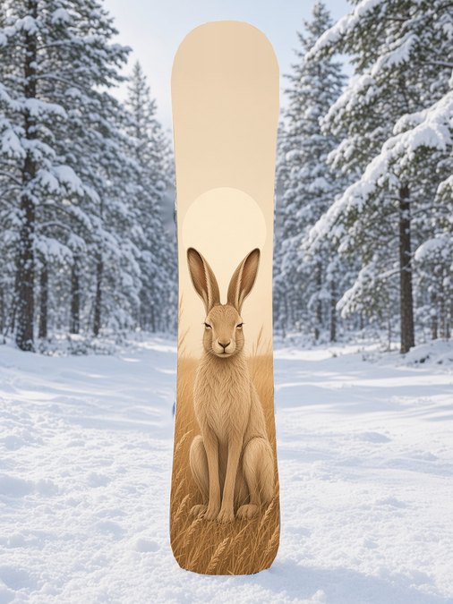 Oat Hare Spirit snowboard wrap, Mythic collection