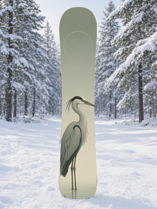 Sage Heron Spirit snowboard wrap, Mythic collection