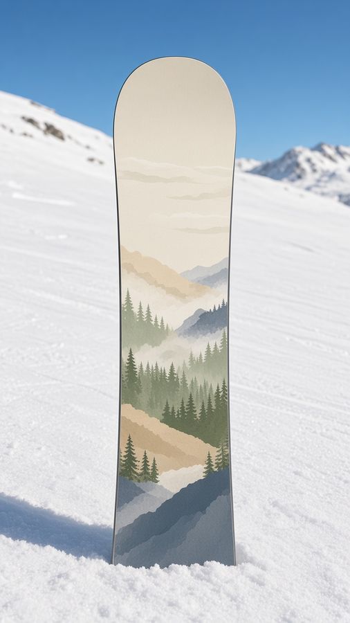 Quiet Pines snowboard wrap