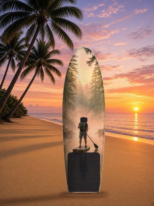 Misty River on the beach, Beach Surf and Paddle collection