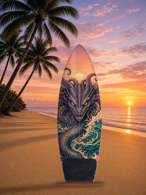 Kraken Serpent on the beach, Mythic Water collection