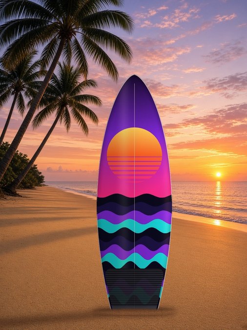 Sunset Swell on the beach, Summer Water collection