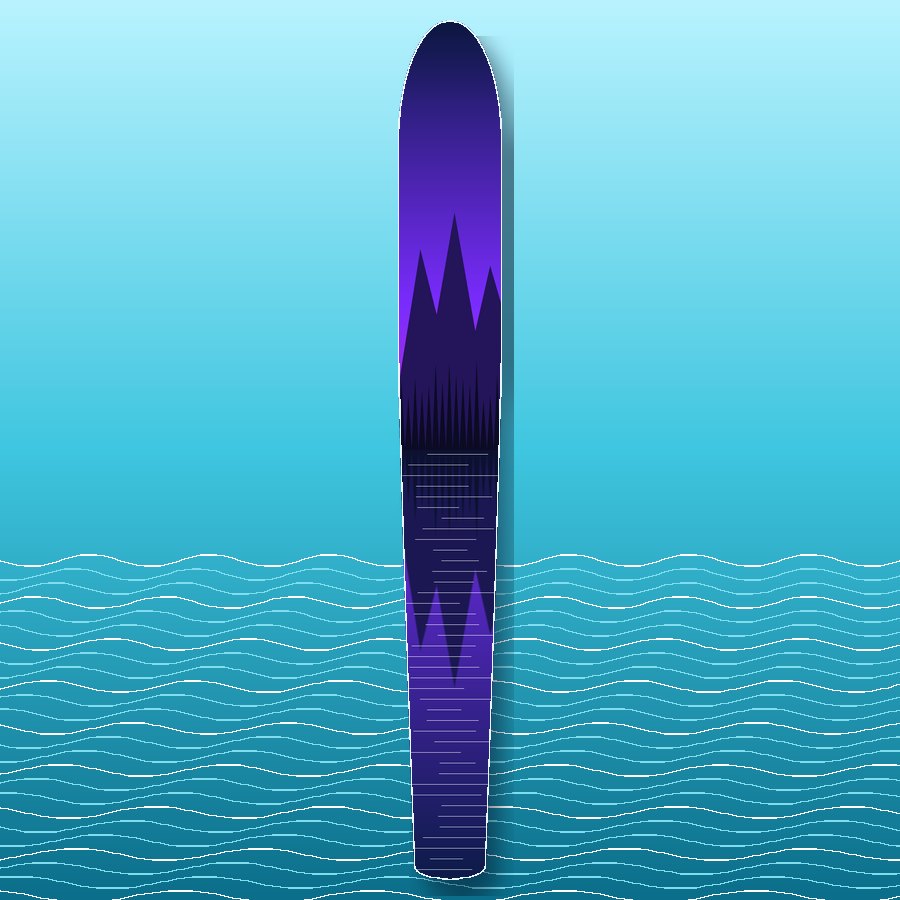 Glass Lake slalom ski wrap