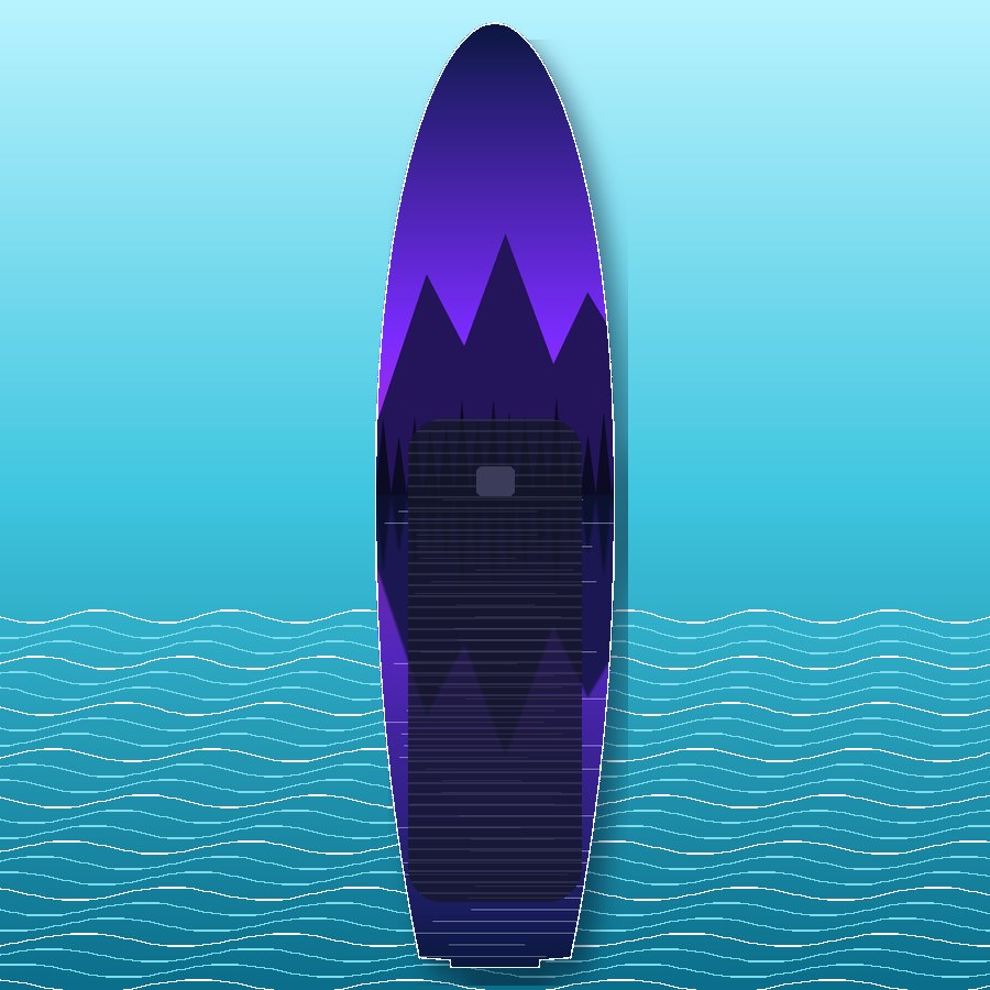 Glass Lake paddleboard wrap