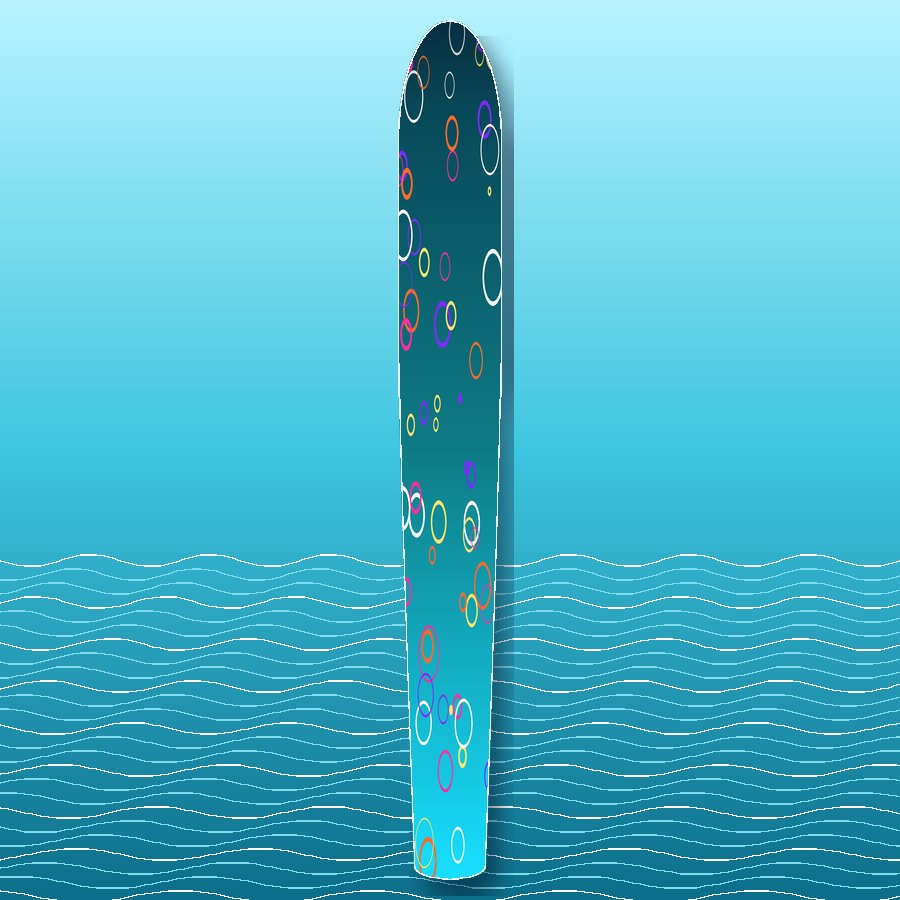 Tide Pool slalom ski wrap