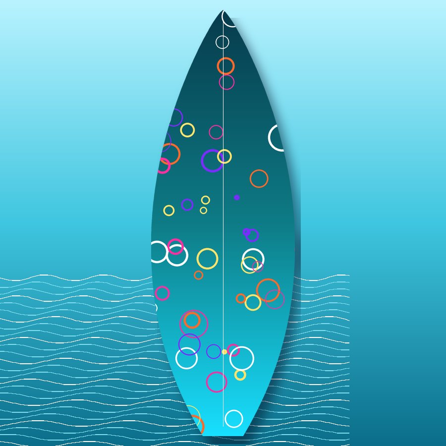 Tide Pool surfboard wrap