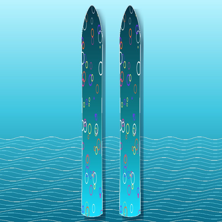 Tide Pool water ski pair wrap