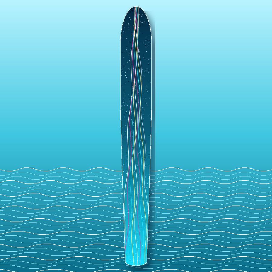 Wake Lines slalom ski wrap