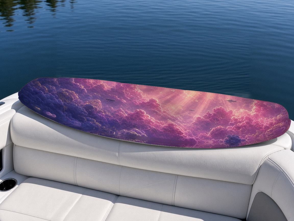 Airship Cloud City wakeboard, on the boat wrap, bottom side