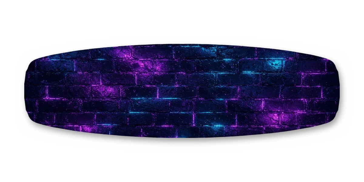 Arcade Alley Glow wakeboard, studio shot wrap, bottom side