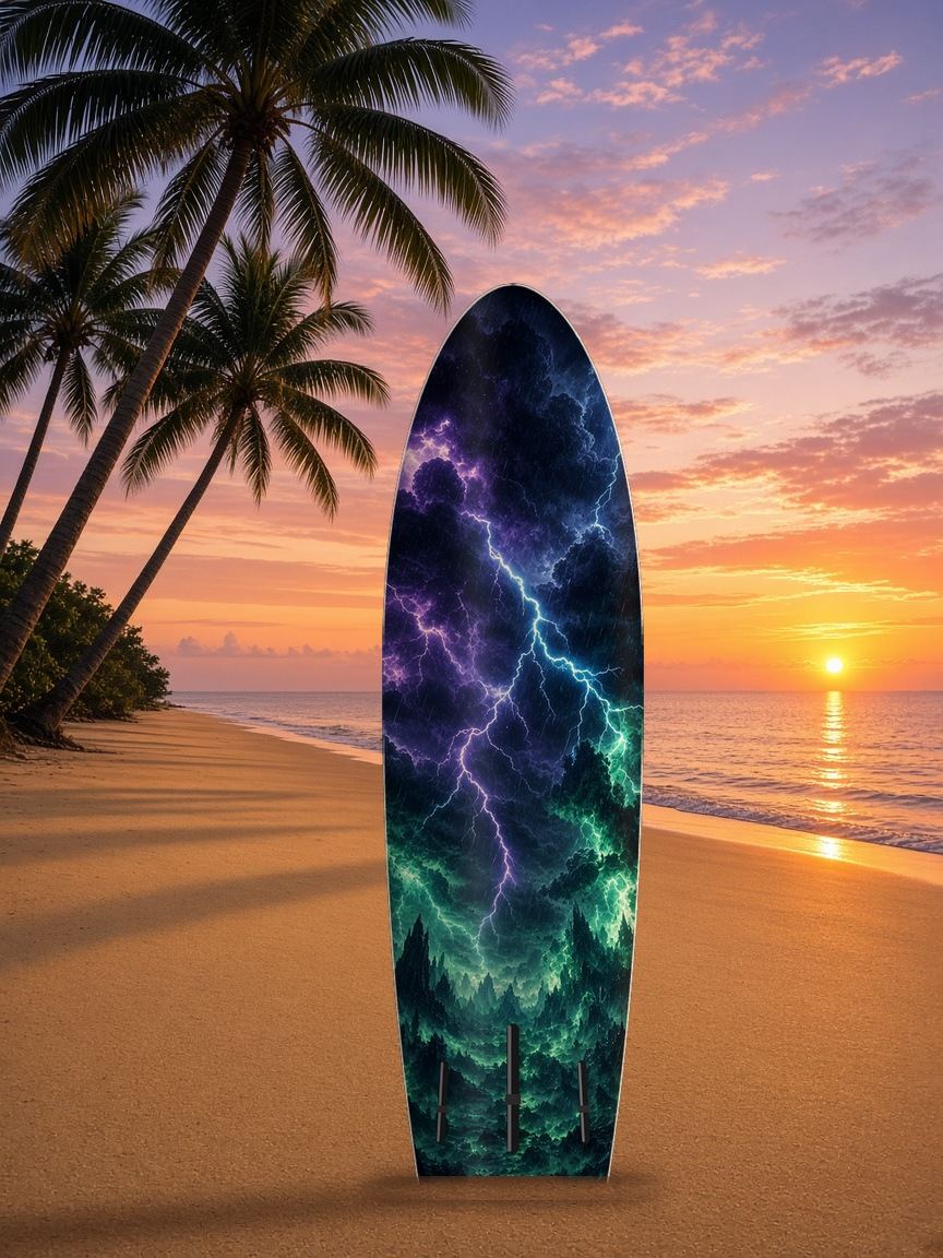 Castle Lightning Unhinged paddleboard wrap, bottom side