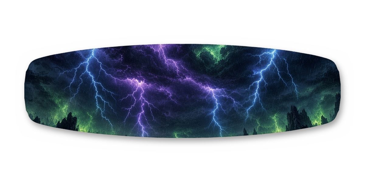 Castle Lightning Unhinged wakeboard, studio shot wrap, bottom side