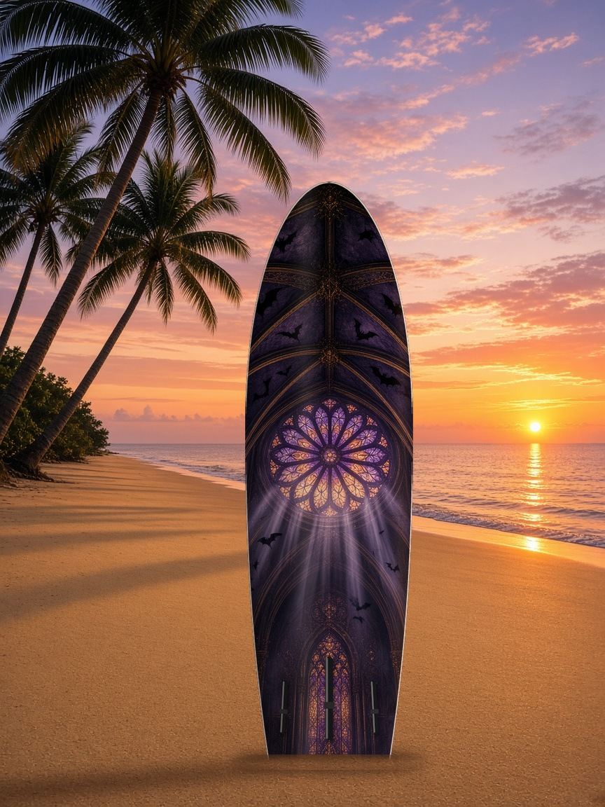 Cathedral Pipe Organ paddleboard wrap, bottom side