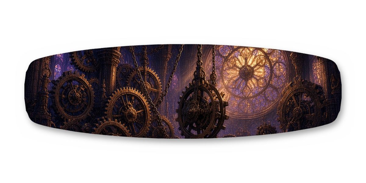 Clocktower Midnight Menace wakeboard, studio shot wrap, bottom side