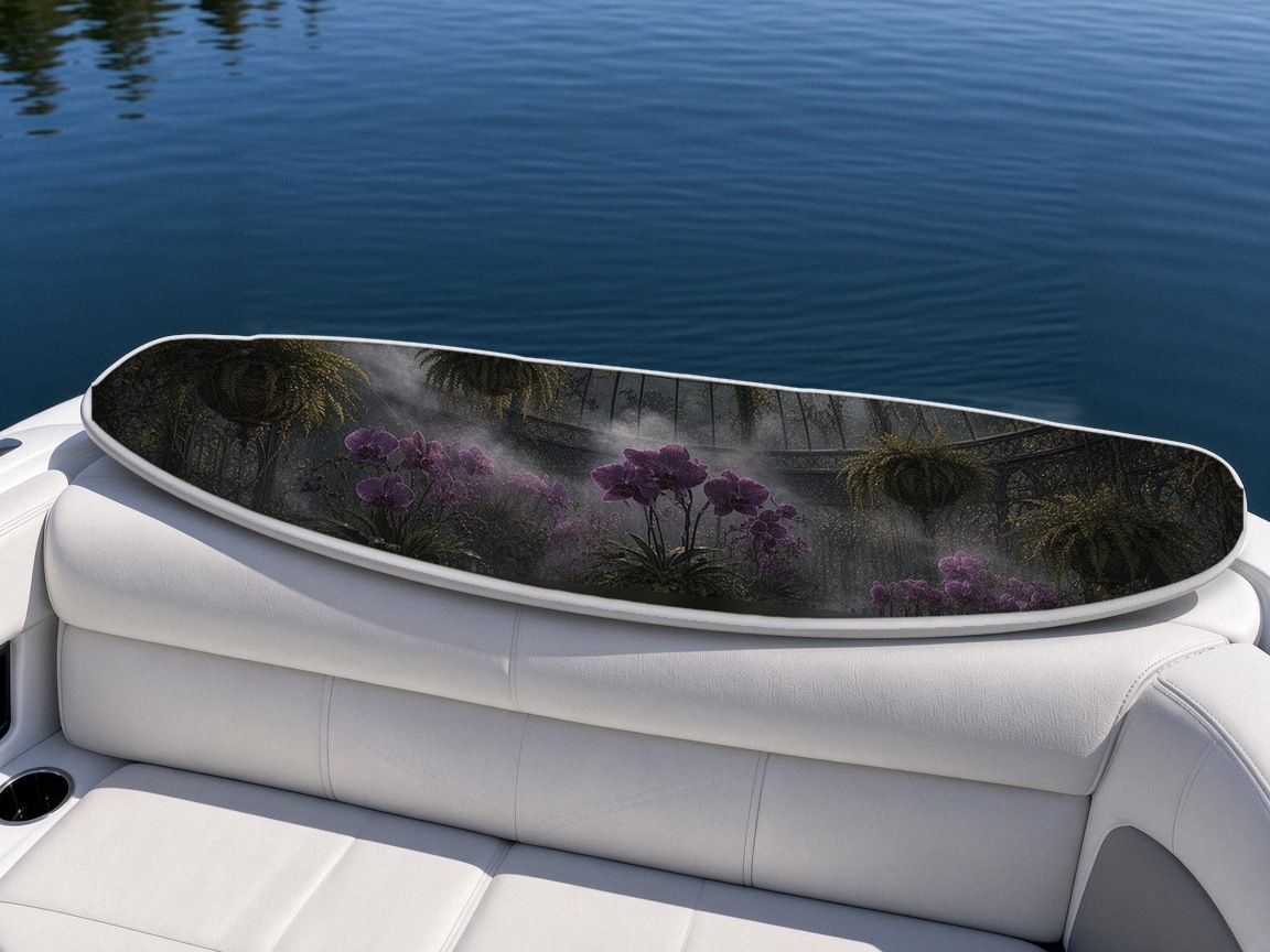 Conservatory Orchid Crow Feral wakeboard, on the boat wrap, bottom side