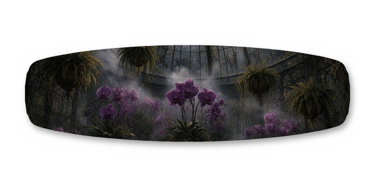 Conservatory Orchid Crow Feral wakeboard, studio shot wrap, bottom side