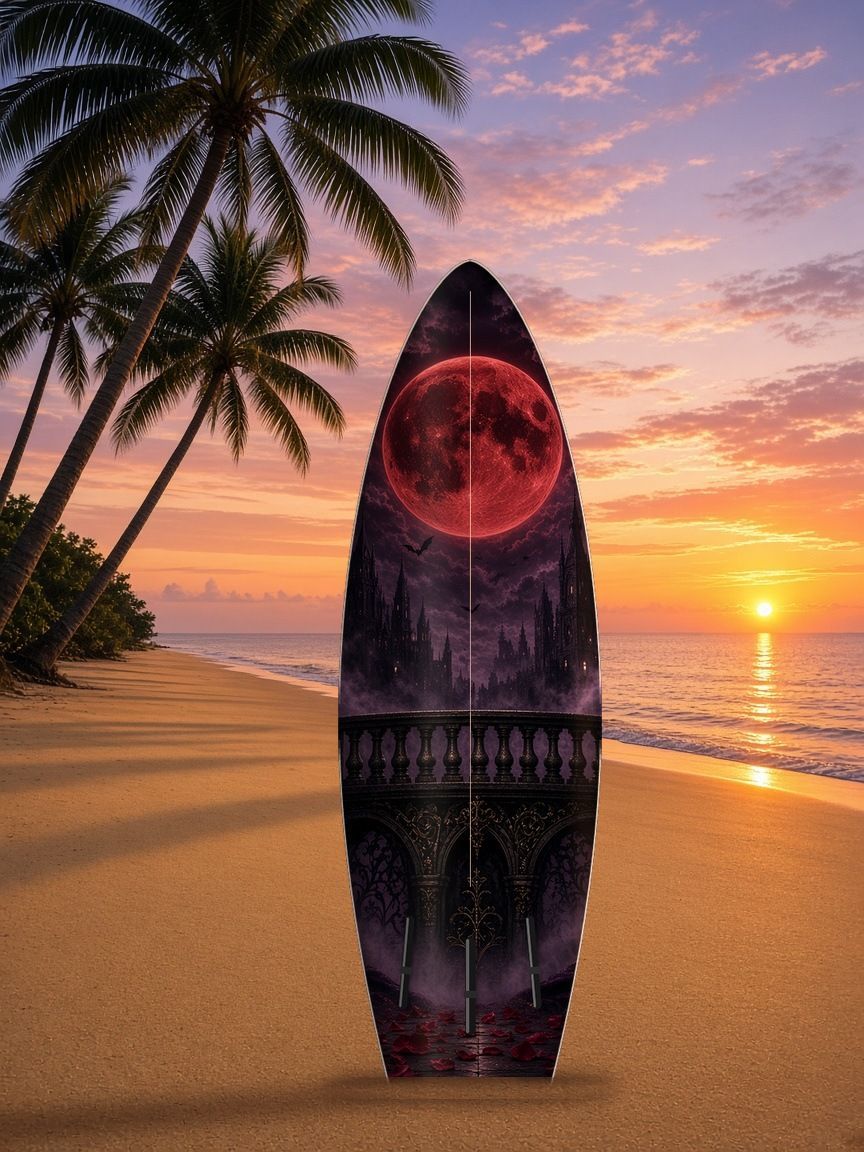 Count Balcony Snatched surfboard wrap, bottom side