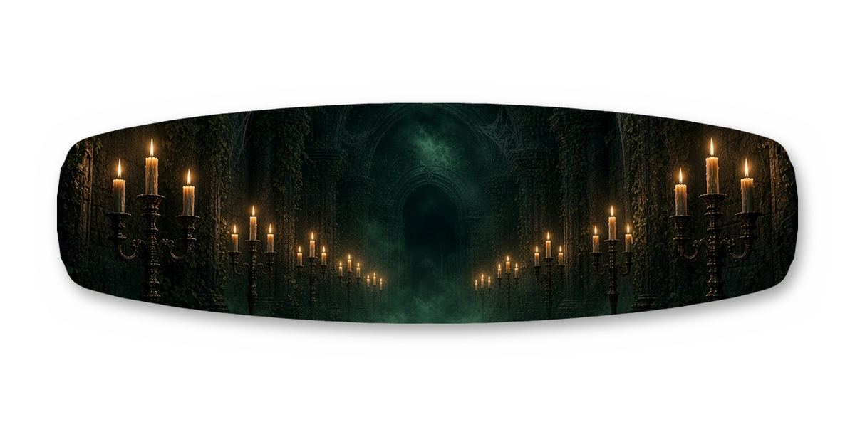 Crypt Coffin Cursed wakeboard, studio shot wrap, bottom side