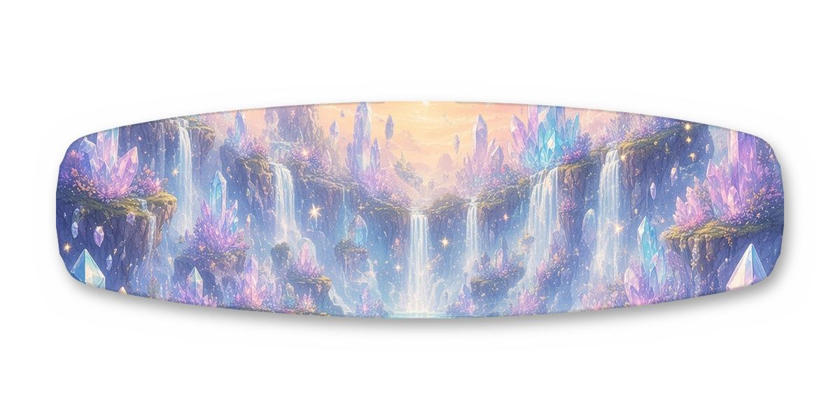 Crystal Citadel Waterfalls wakeboard, studio shot wrap, bottom side