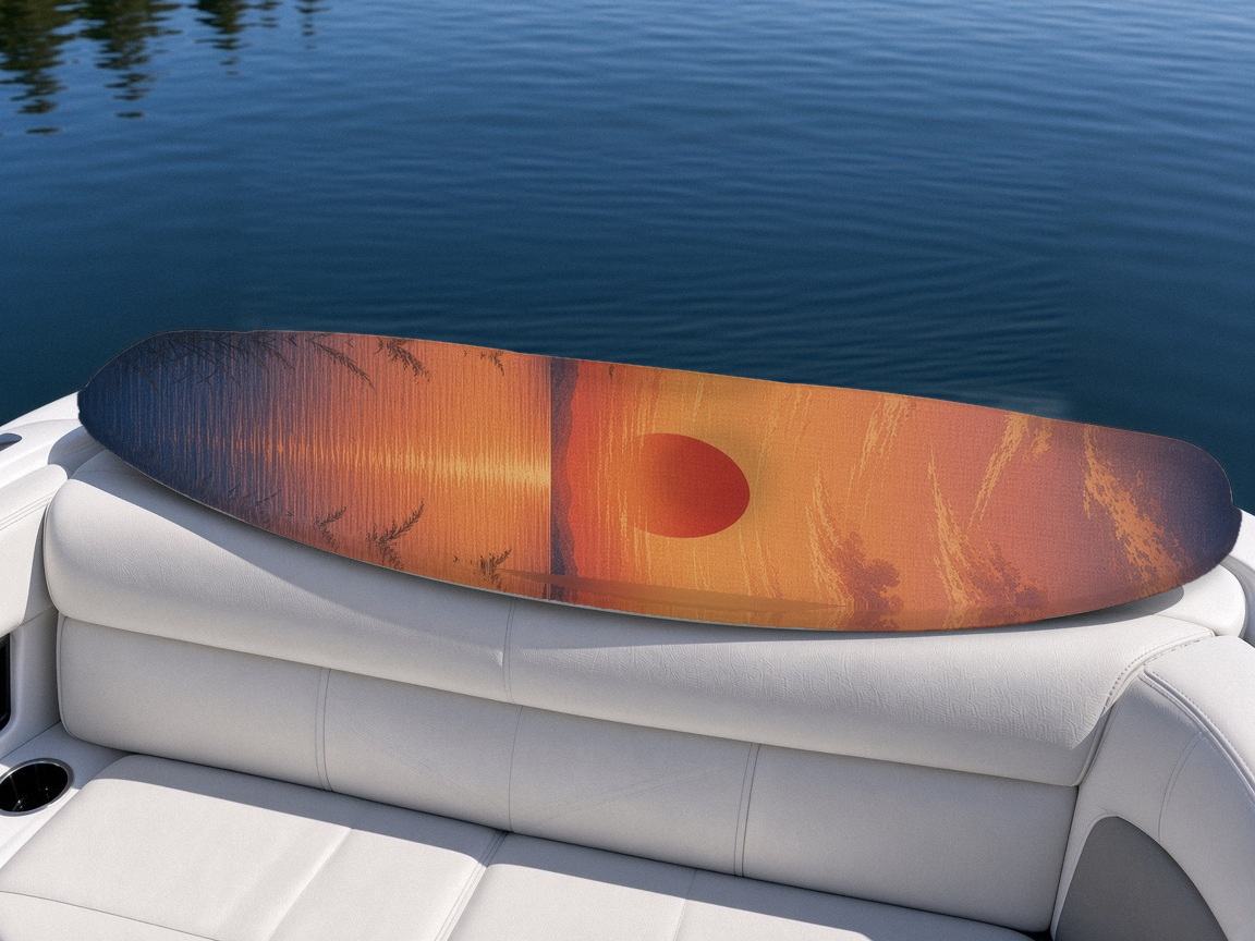 Fuji Sunrise Torii Lake wakeboard, on the boat wrap, bottom side