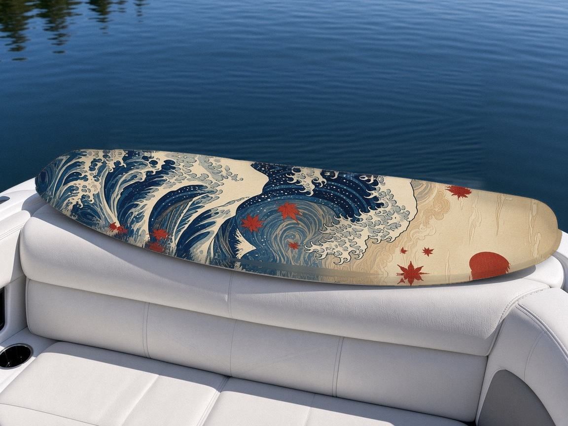 Great Wave Crane wakeboard, on the boat wrap, bottom side