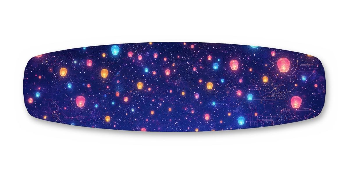 Hologram Lantern Festival wakeboard, studio shot wrap, bottom side