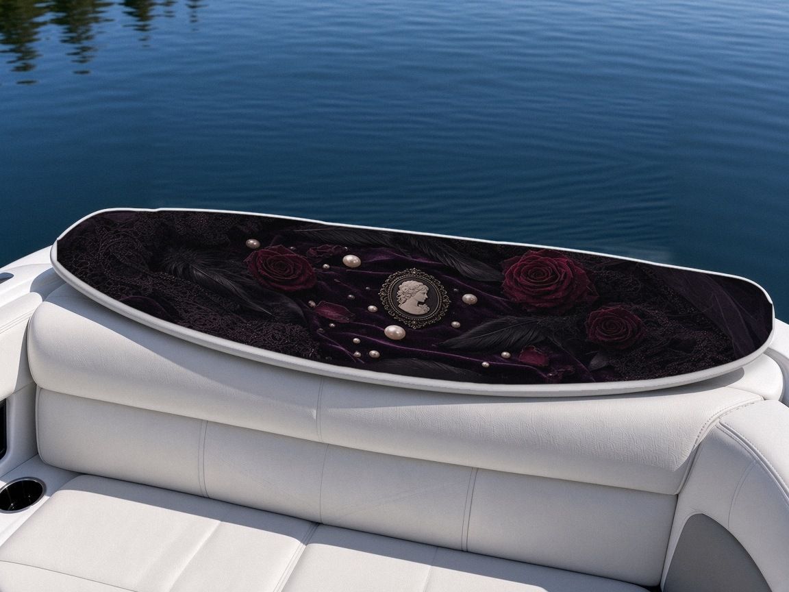 Lady In Black Served wakeboard, on the boat wrap, bottom side