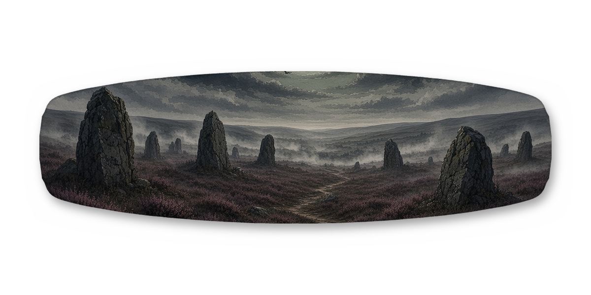 Moor Ruined Abbey wakeboard, studio shot wrap, bottom side