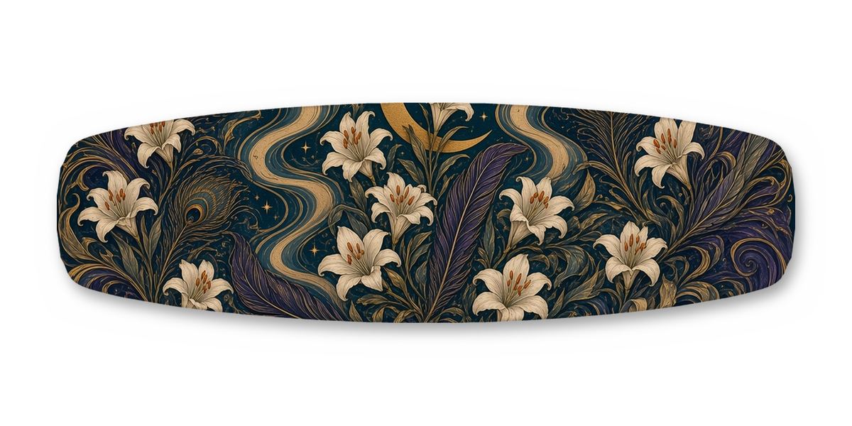 Raven Crescent Nouveau wakeboard, studio shot wrap, bottom side