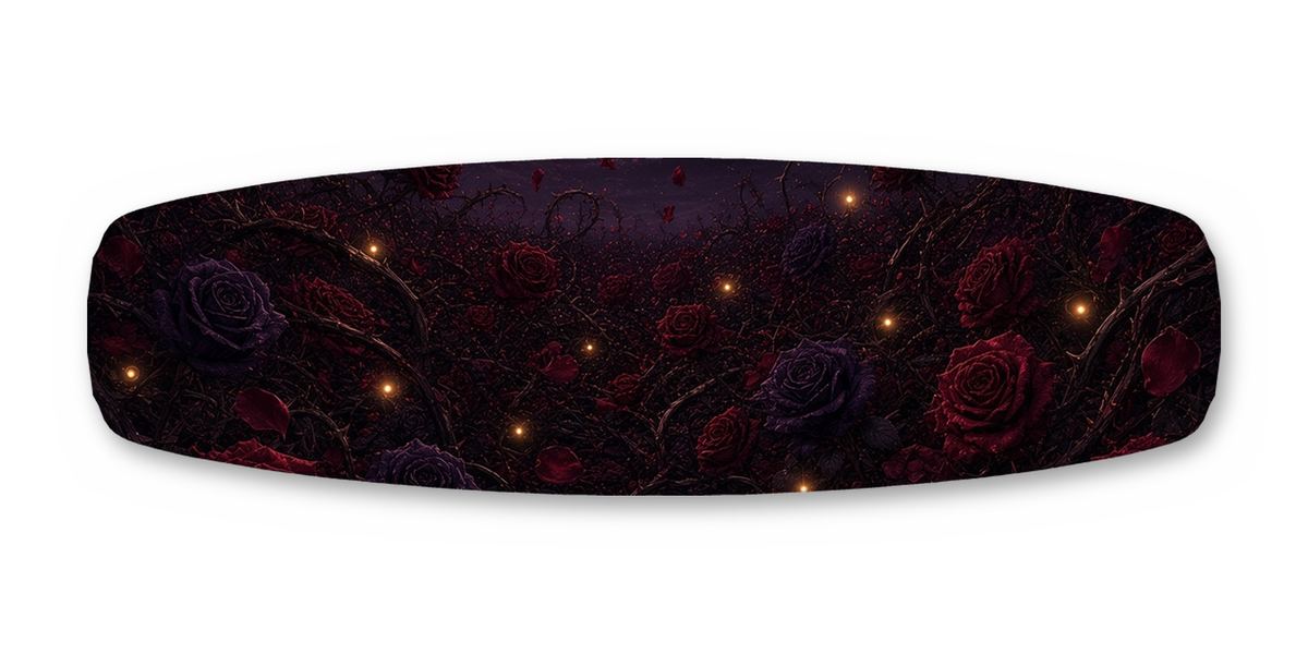 Rose Garden Crescent Gate wakeboard, studio shot wrap, bottom side