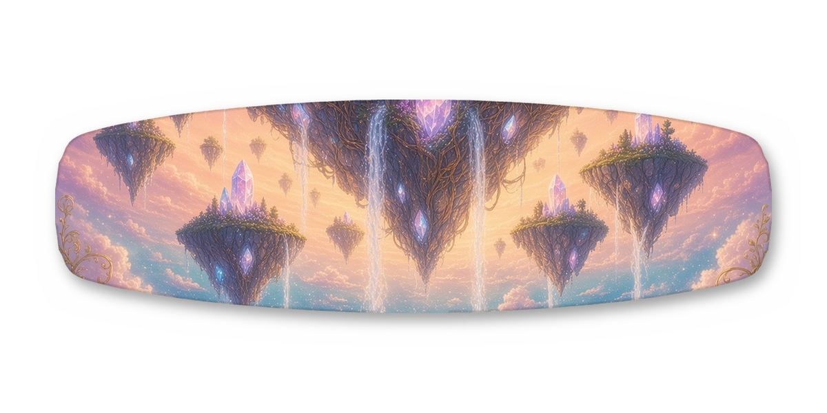Sky Whale Floating Islands wakeboard, studio shot wrap, bottom side