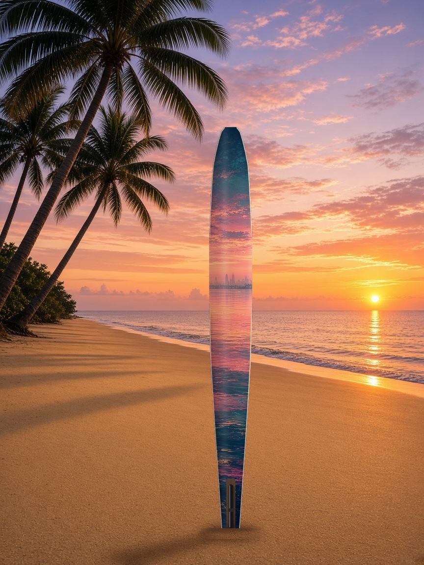 Skyline Dawn Bay slalom ski wrap, bottom side