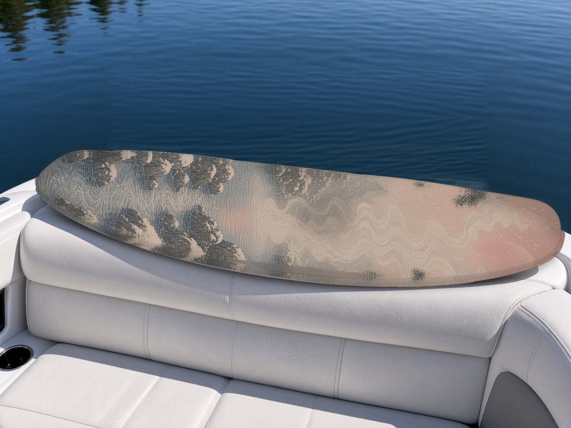 Snow Monkeys Hot Spring wakeboard, on the boat wrap, bottom side